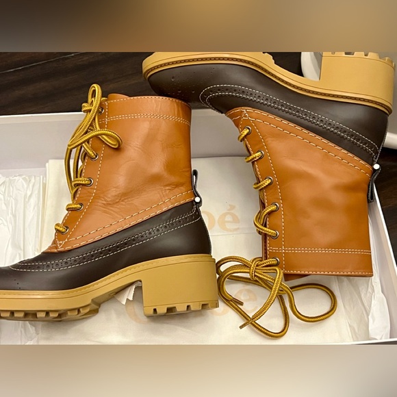 CHLOE Oxford Leather Boots - Picture 5 of 13